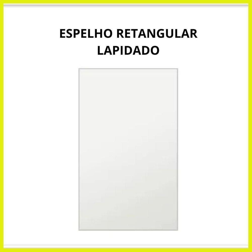Espelho Decorativo Moderno 90X60 Fixação Botão Francês