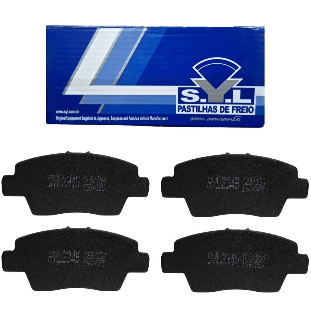Jogo de Pastilhas de Freio Dianteira Para Disco Ventilado Syl2345 P/ Kwid 1.0 12V 2019 em diante