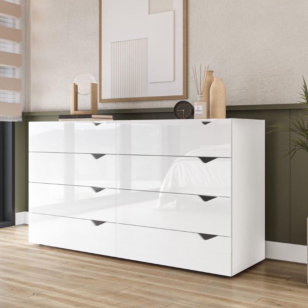 Cômoda 8 Gavetas Porto Branco Politorno Móveis