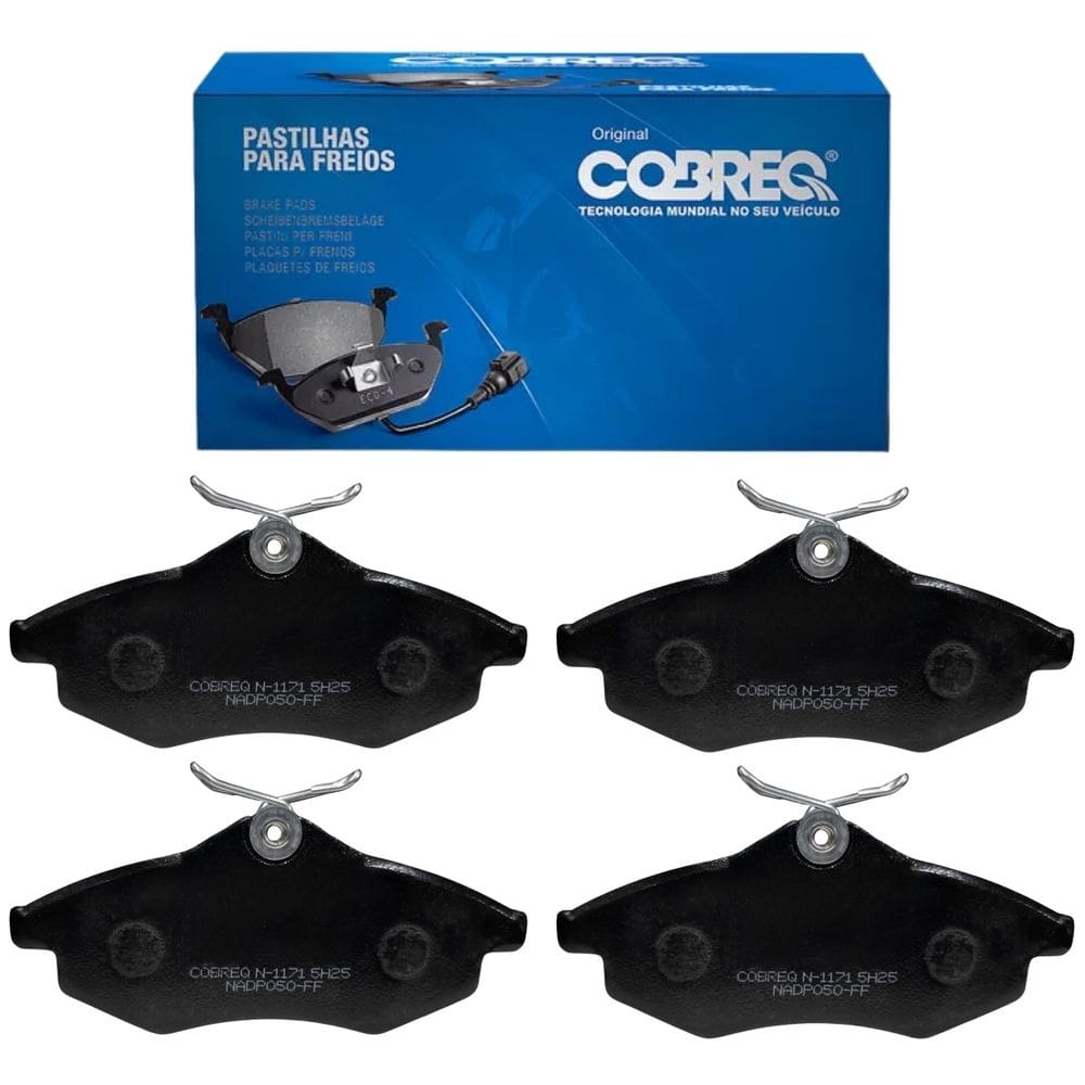 Jogo de Pastilhas de Freio Dianteira Cobreq N-1171 P/ Citroen C2 2003 a 2006 / C3 2002 em diante