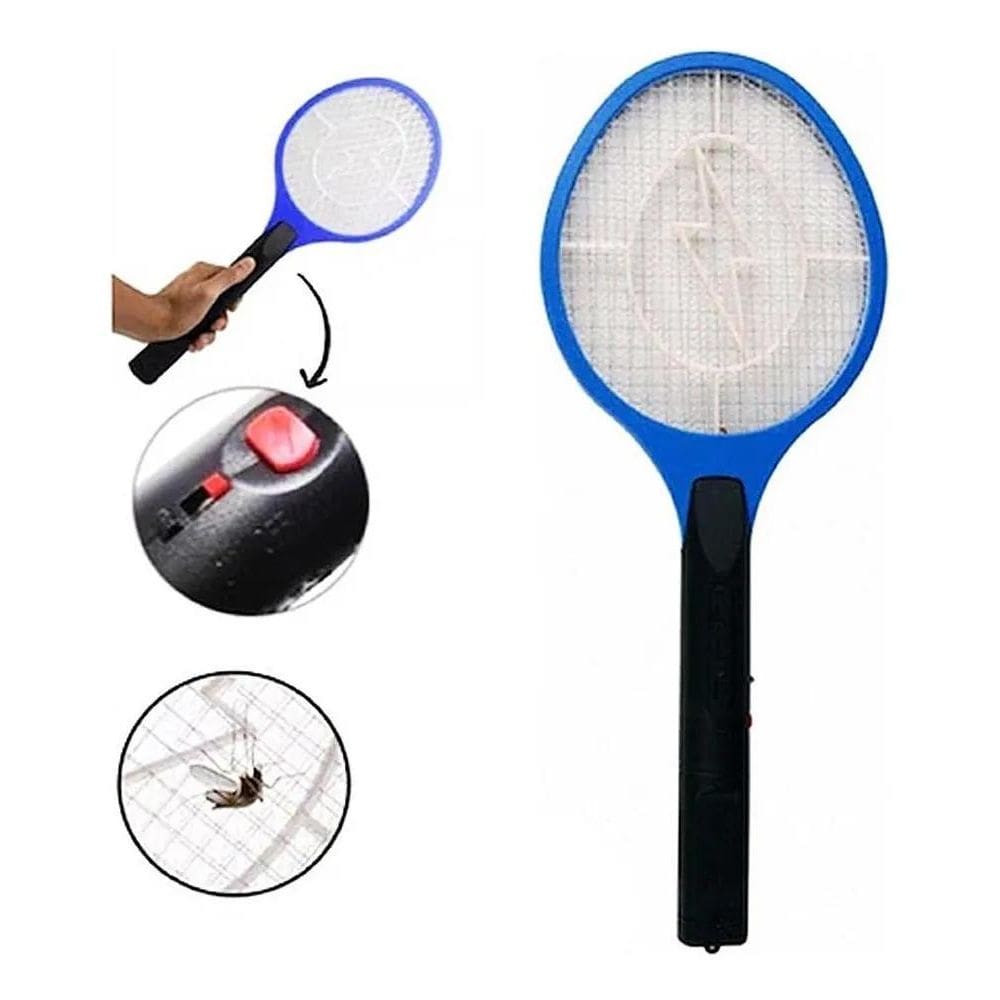 Raquete Elétrica Pilha Mata Inseto Mosca Pernilongo Starfer