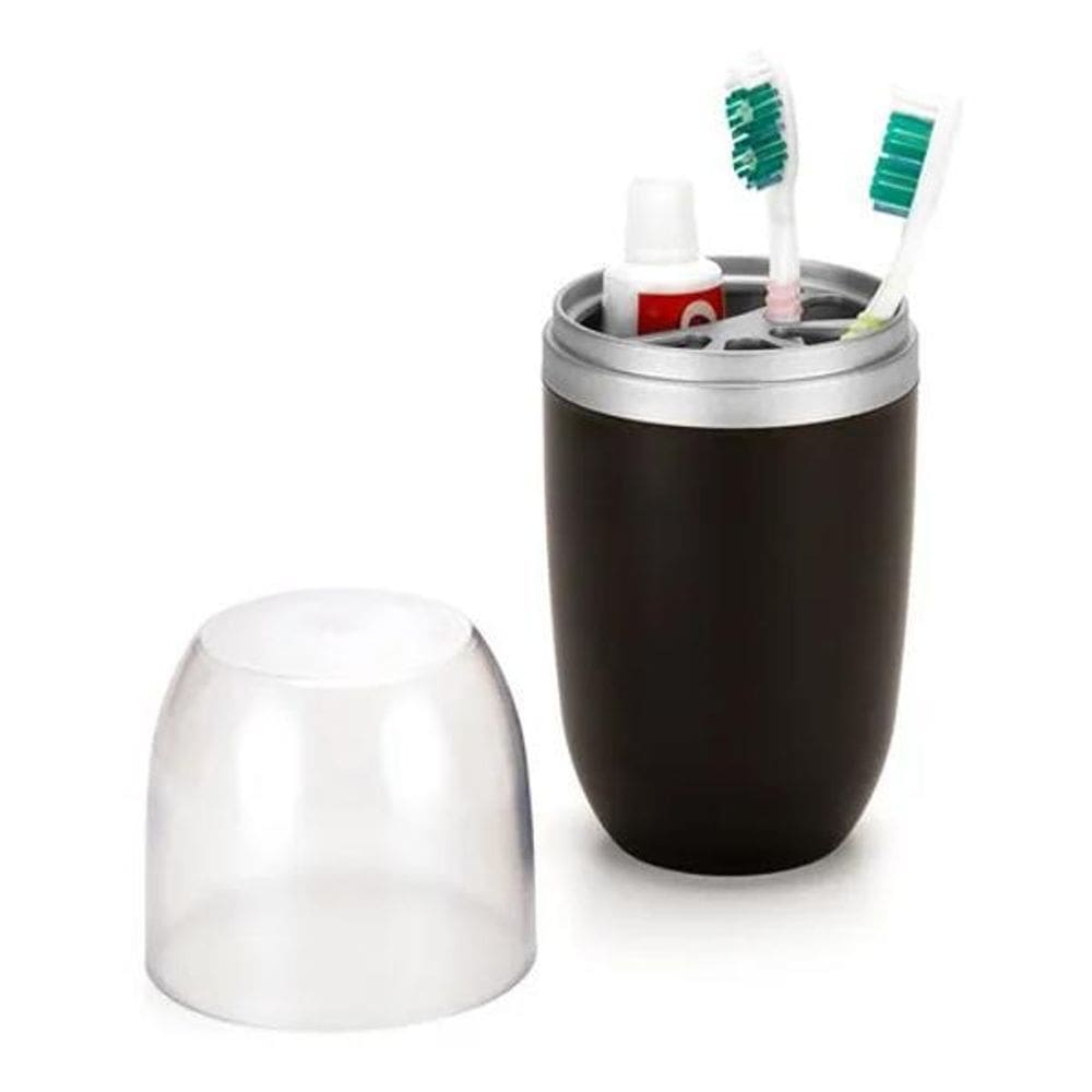 Suporte Porta Escova E Pasta Com Tampa Transparente Arthi Co