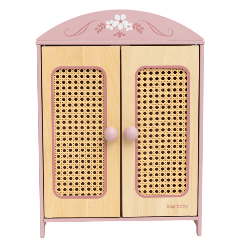 Brinquedo De Madeira Guarda-Roupa De Boneca Com Palha - Bup Baby