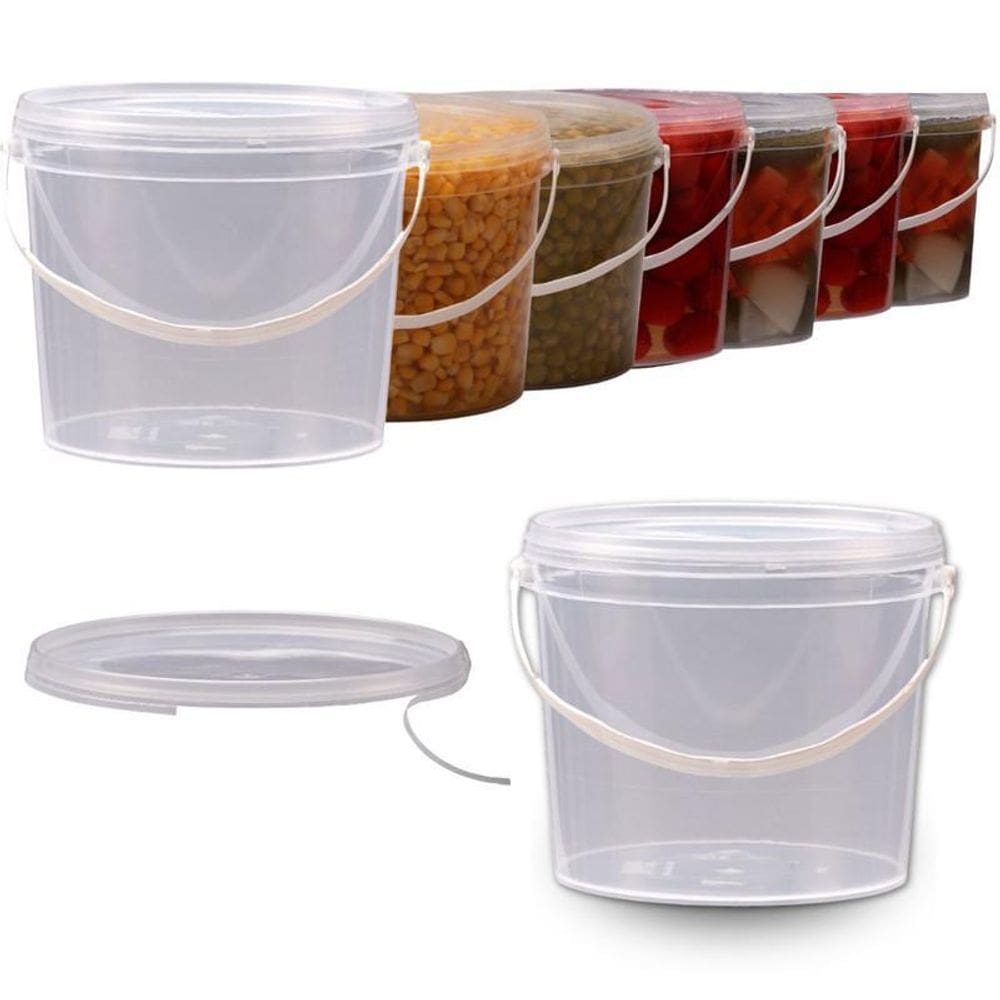 Balde Para Alimentos Com Tampa Lacrável 7 Pçs