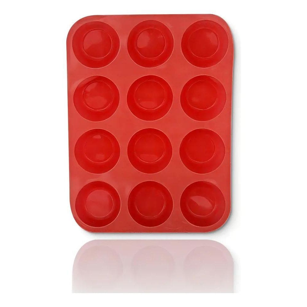 10X Forma De Silicone Para Muffins Cupcake Empada C/12 Cavi