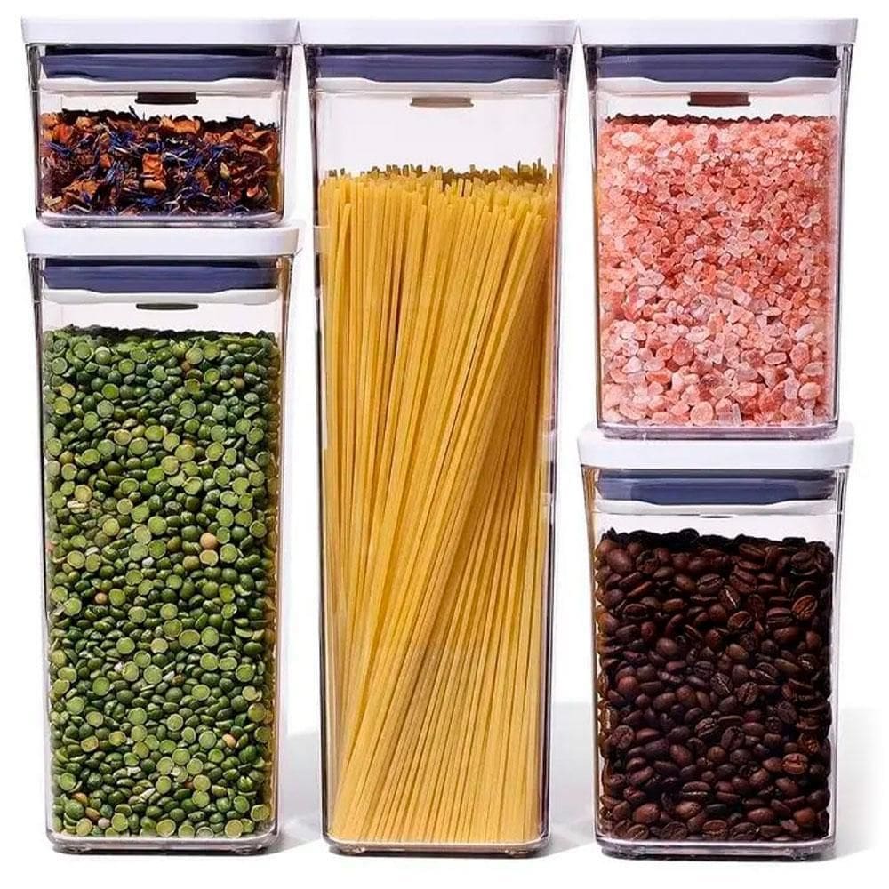 Conjunto 5 Potes Herméticos Oxo Pop 2.0