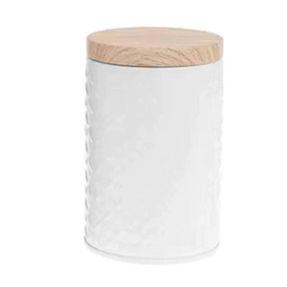 Lata Biscoito Bala Organizador Decorativo Metal Branco