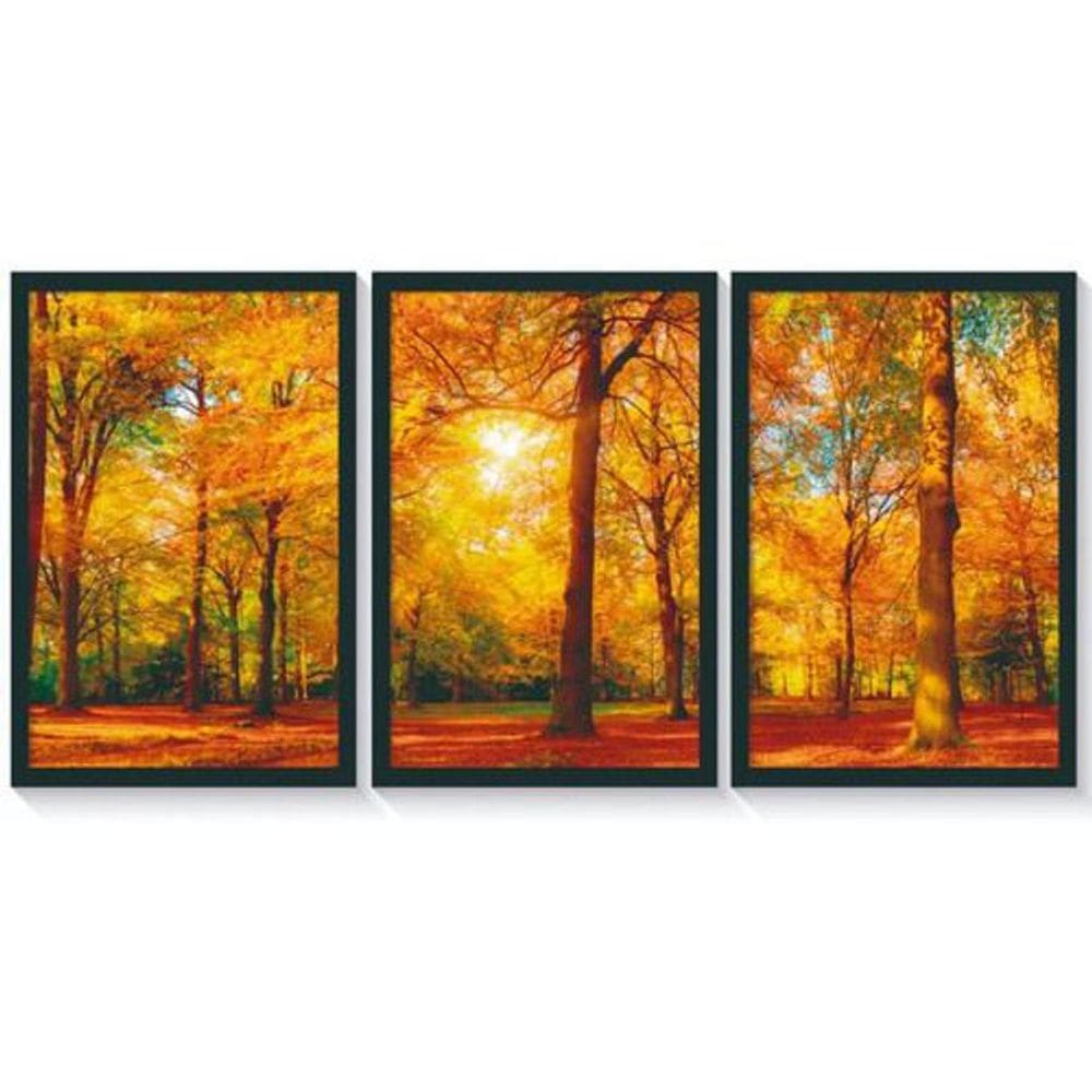 Quadro Decorativo Paisagem Arvore Da Vida Moldura 120X60
