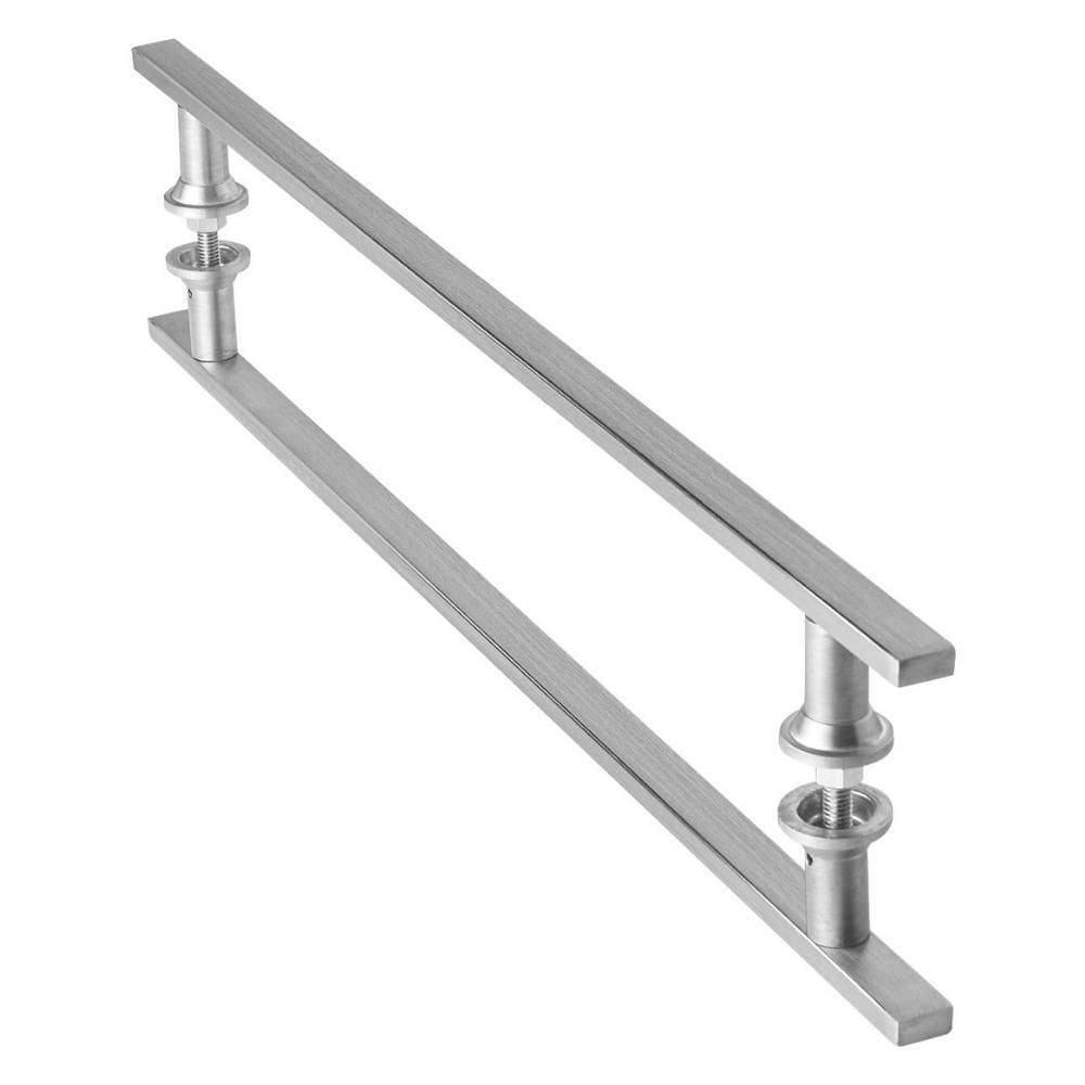 Puxador Aço Inox Escovado Para Porta De Vidro 60Cm M.S