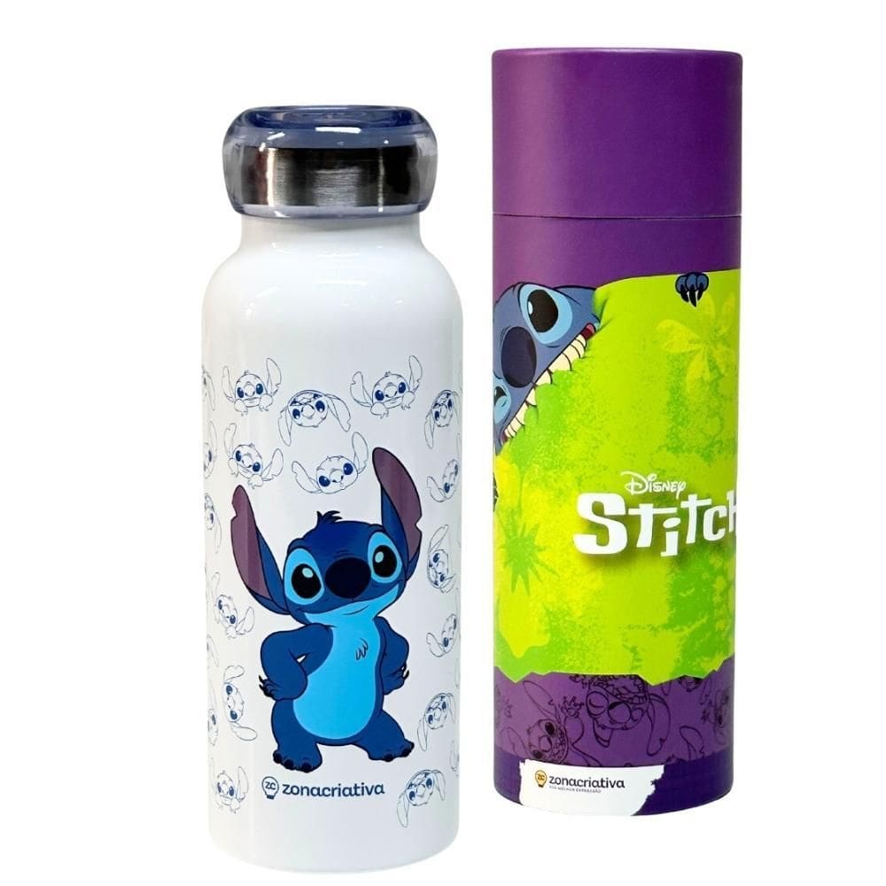 Garrafa Térmica Inox Bubble 500Ml Stitch Holografico- Zc