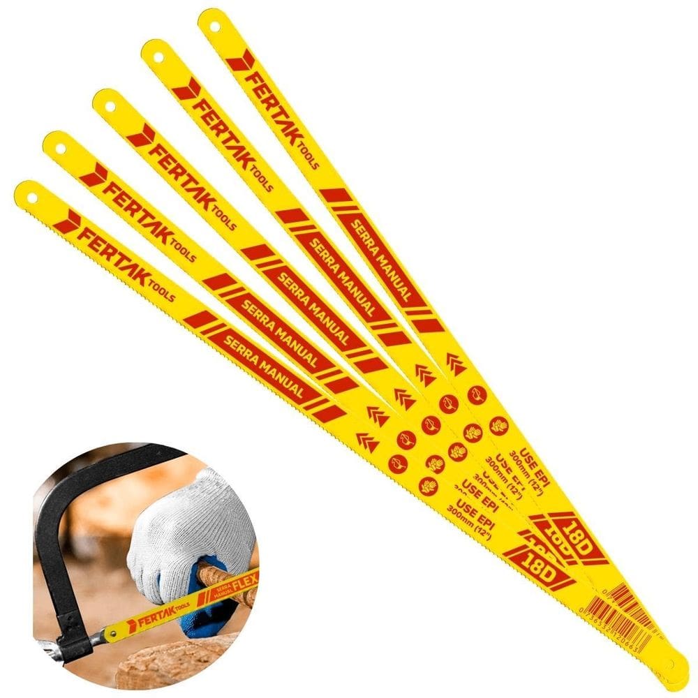 Lâmina Arco De Serra 18 Dentes 12 Aço Kit 10 Un