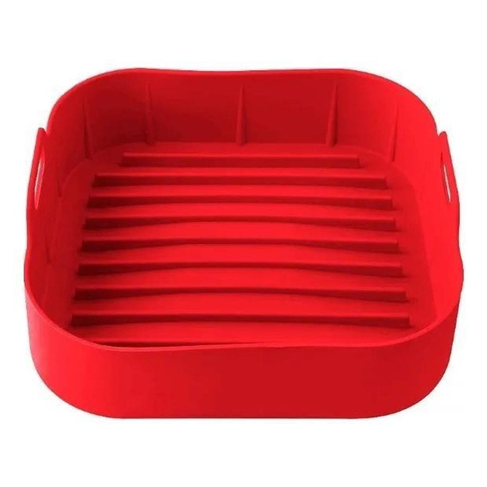 3X Forma Silicone Retangular Com Alça Air Fryer Fritadeira A
