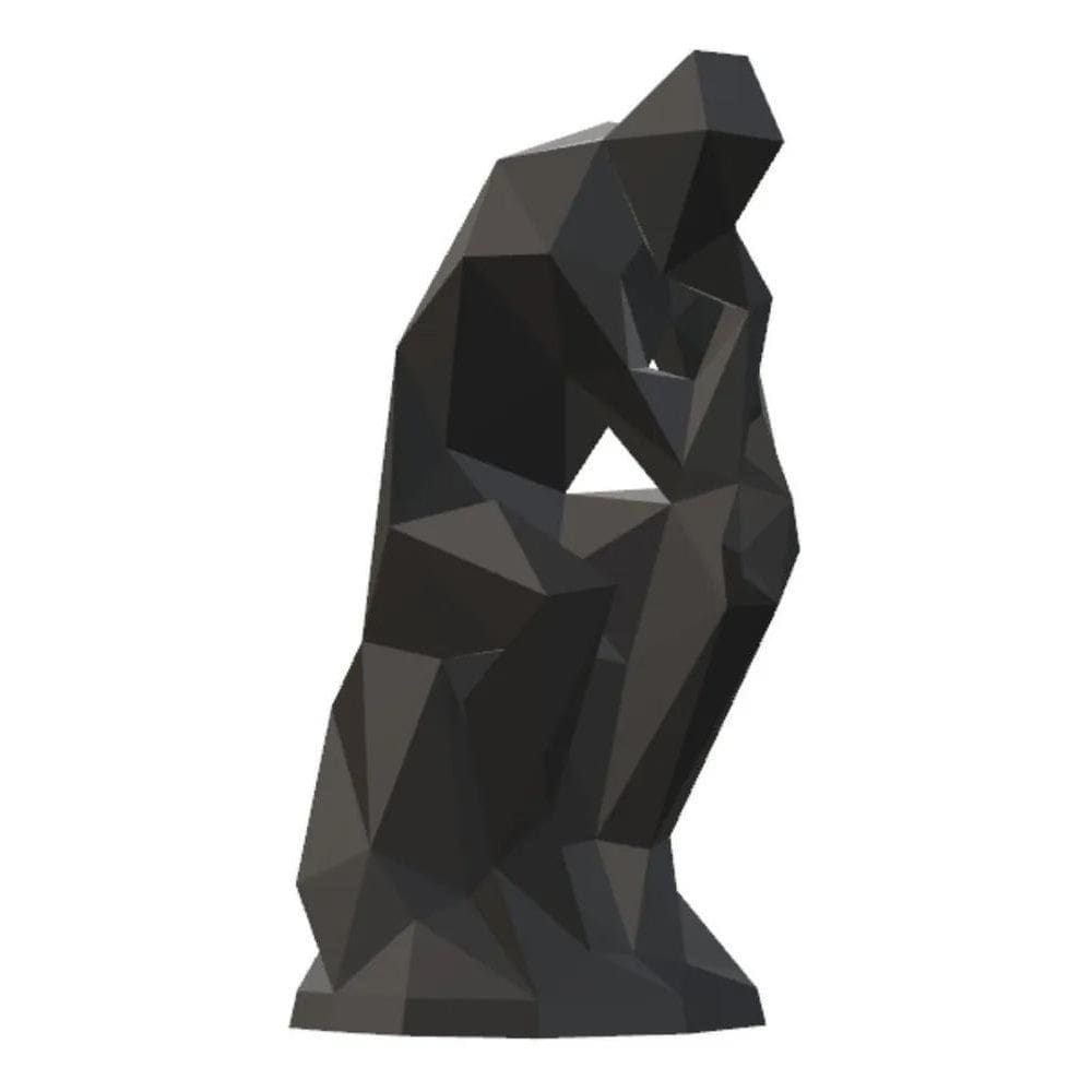 10X Estatua Réplica O Pensador Decoração 10 Cm Cor Preto