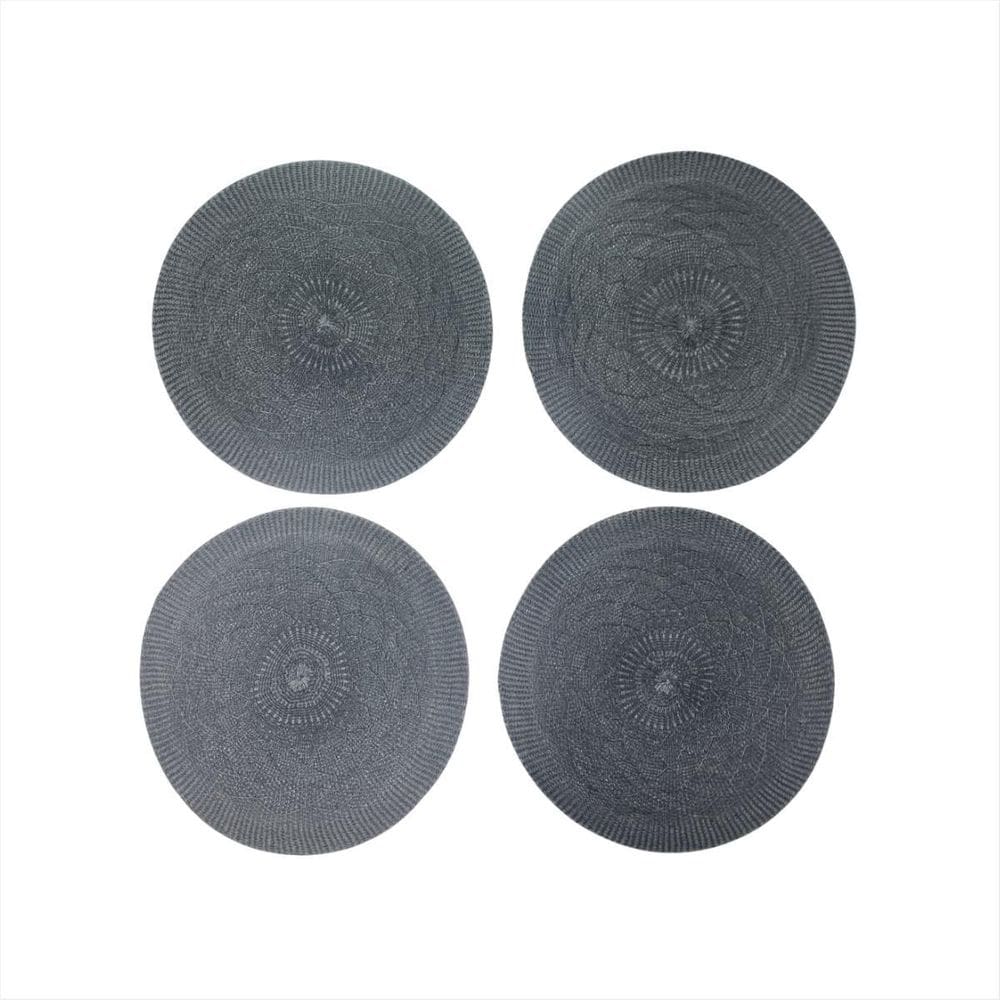 Kit Souspla Descanso De Pratos Redondo 4 Unidades Cinza Chum