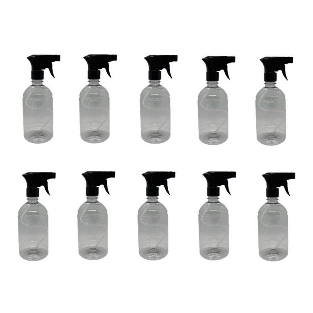 Kit 10 Pulverizador Plastico 500Ml Gtl Preto