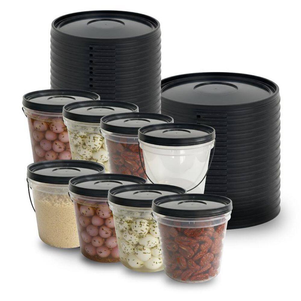 Balde 3,2L Plástico Para Creatina - 7 Pçs