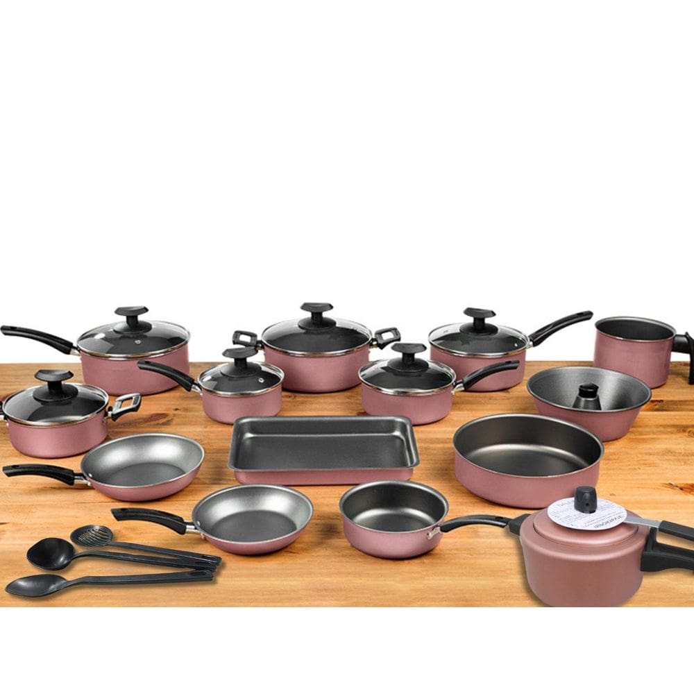 Conjunto Panelas 17 Pc Antiaderente  Panela Pressão