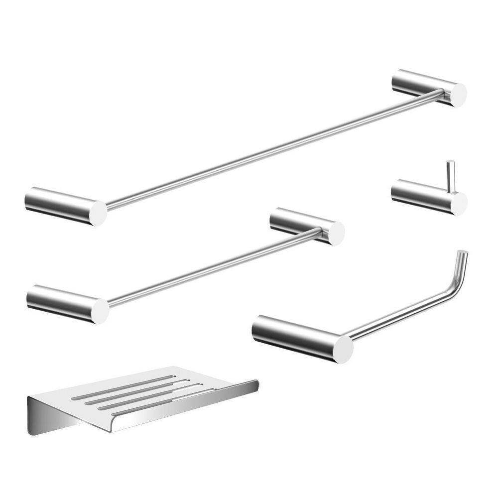 Kit Acessórios Banheiro 5 Peças Alto Brilho Orion 2180Or