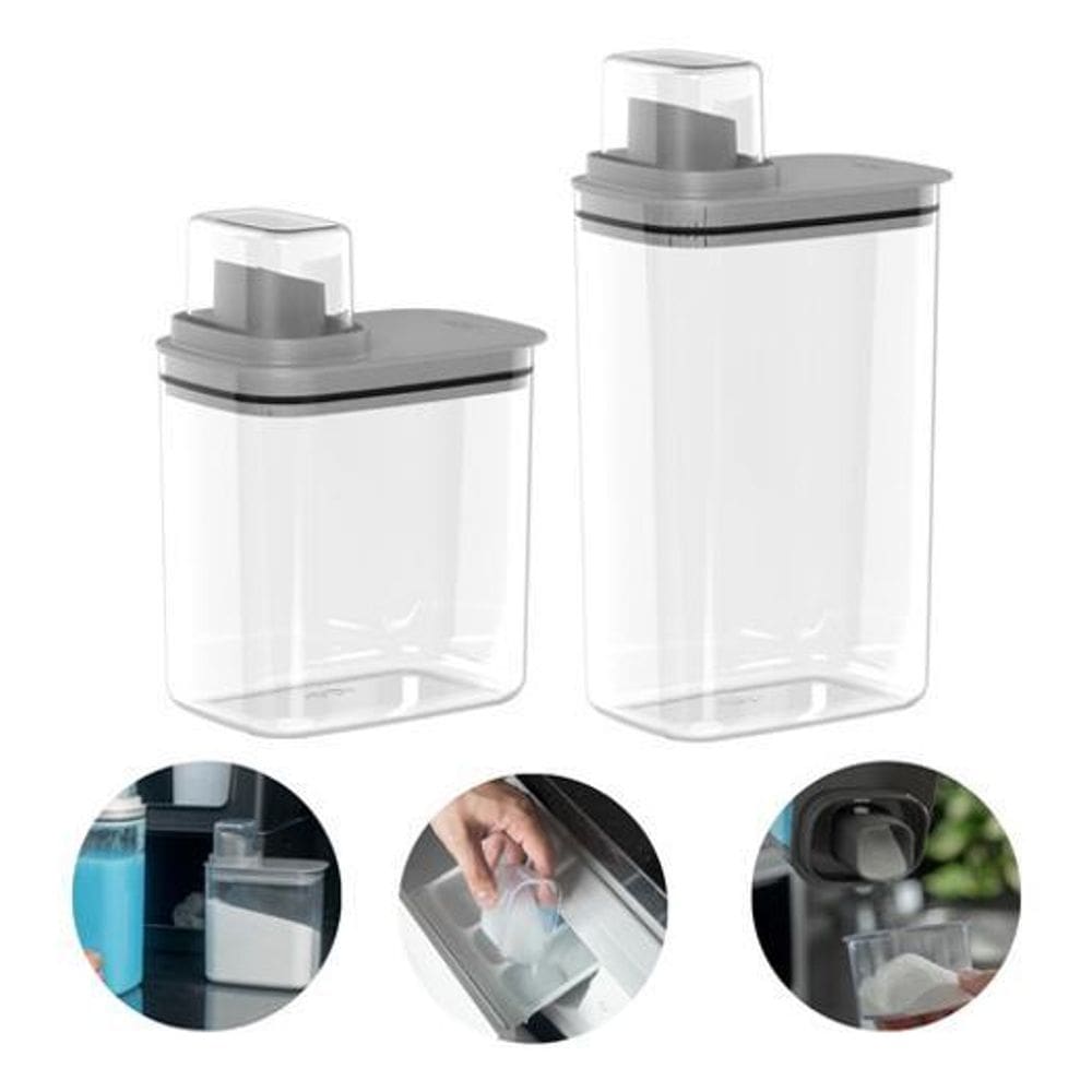 Kit 2 Dispenser Porta Sabão Líquido Multiuso 1,5L+2,3L - Ou