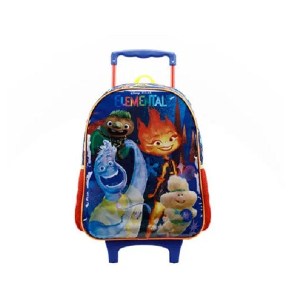 Mochila Rodinha 16 Pixar Elementos Azul Laranja Xeryus