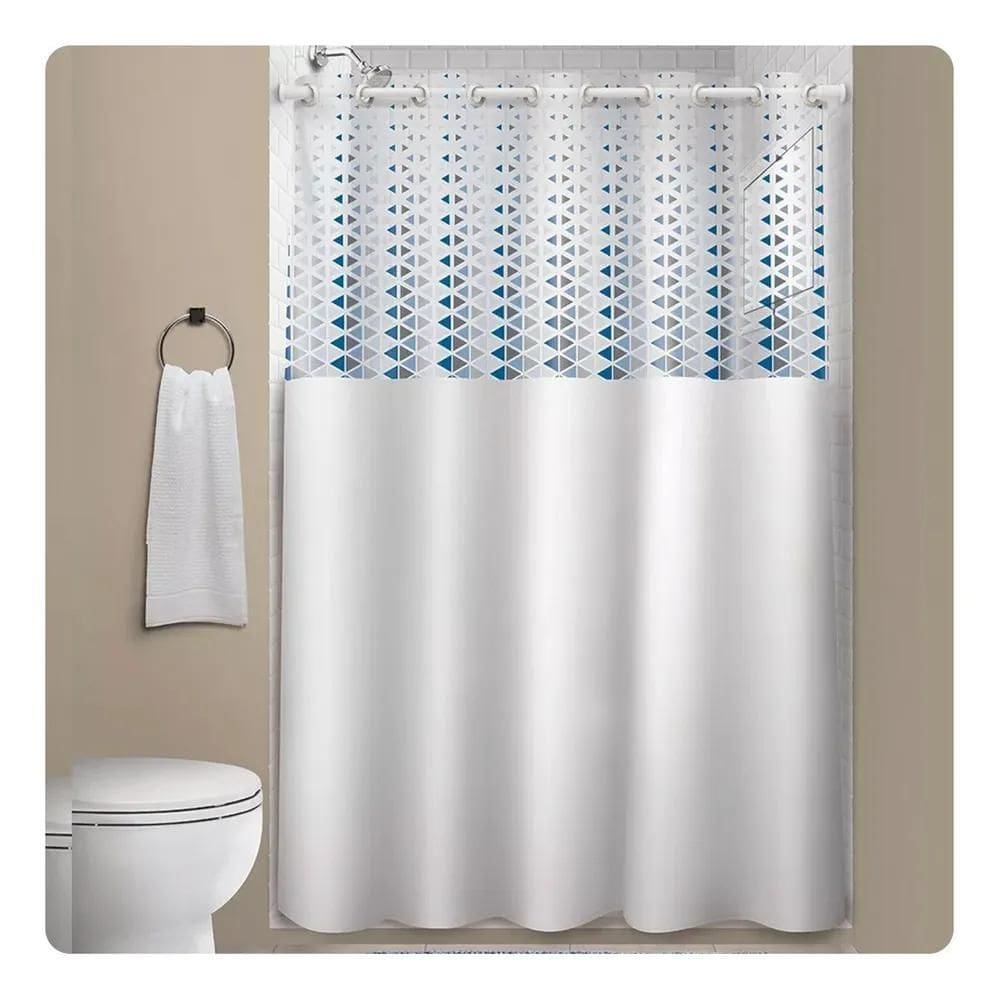 10X Cortina Para Box Pvc Impermeável Antimofo 1,35X2,00M Il