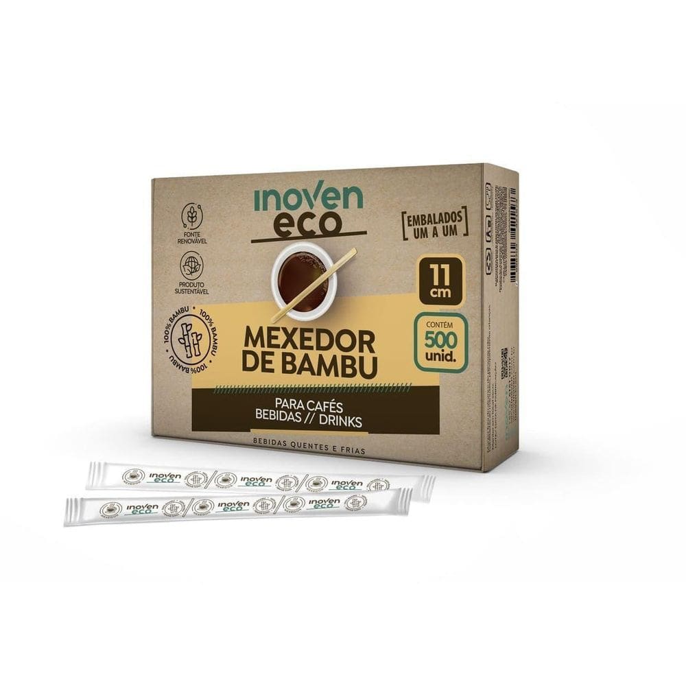 Mexedor De Bambu Embalado Individualmente Eco 11 Cm 5000 Un