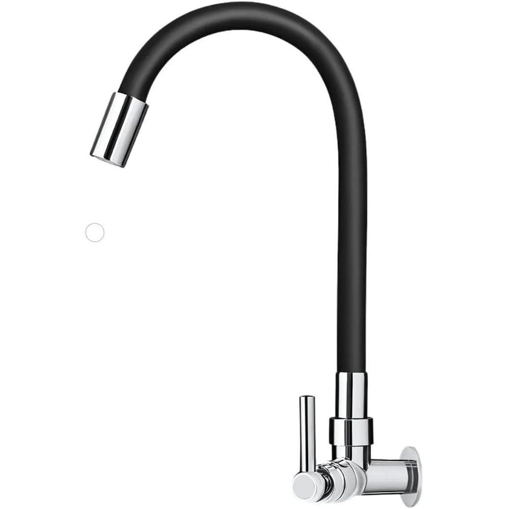 Torneira Para Cozinha Flexível Gourmet Preta Base Metálica
