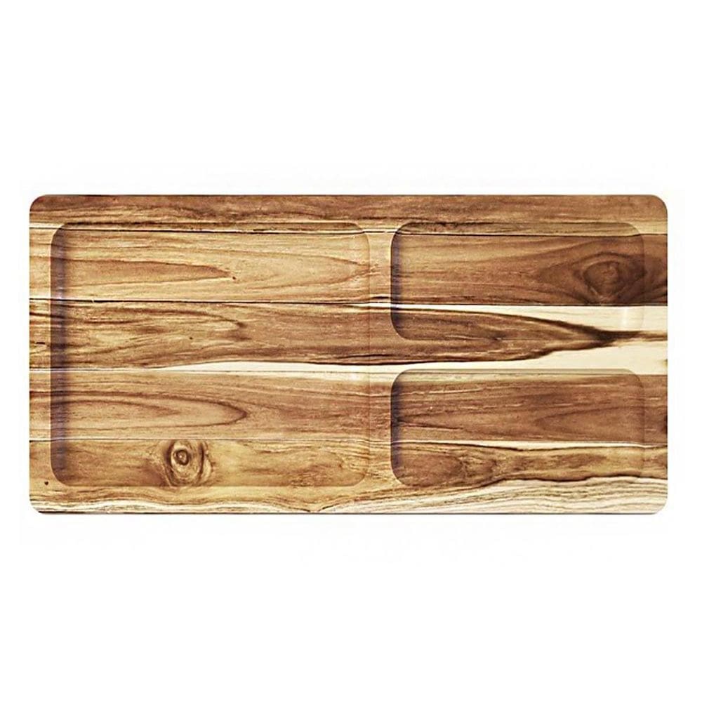 Petisqueira Madeira Teca 3 Divisórias Petiscos Churrasco