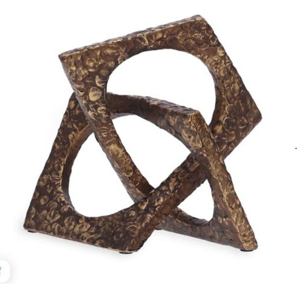 Decoração Escultura Em Poliresina Dourado Escuro Mart 19417