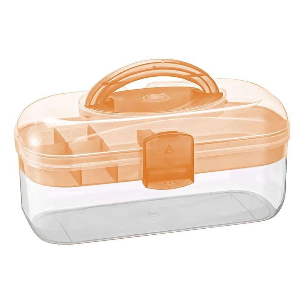 Maleta Translucida Organizadora Manicure Esmaltes Maquiagem