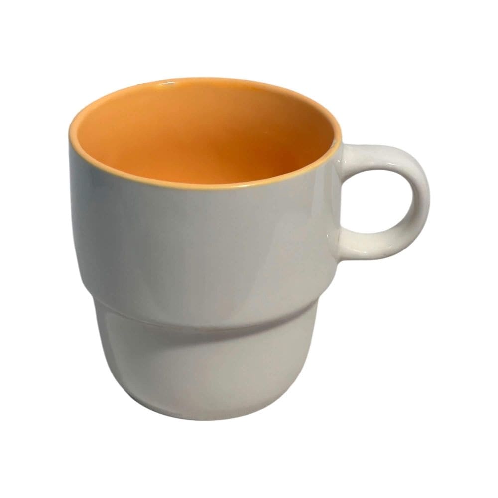 Caneca De Cerâmica Bicolor Amarela Design