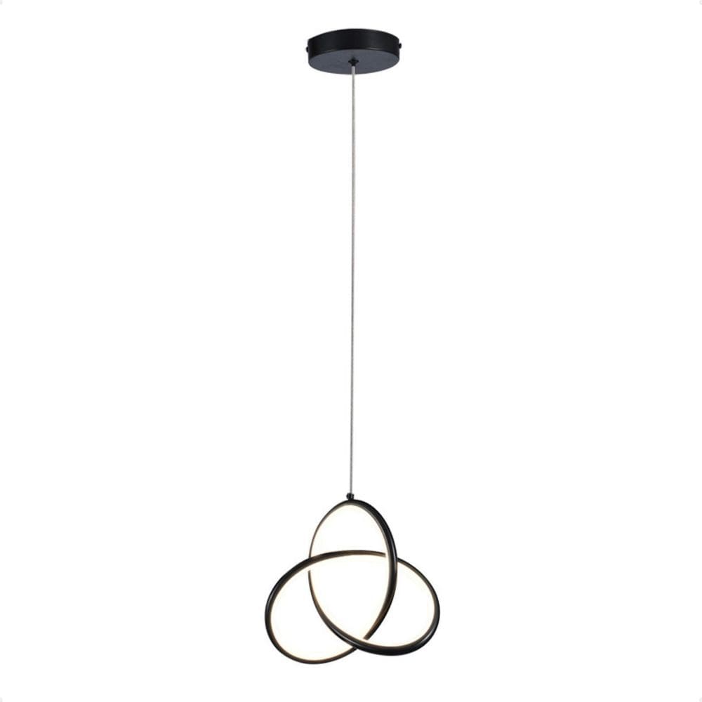 Pendente Led Moderno Taschibra Catar 15W Quente 3000K Preto