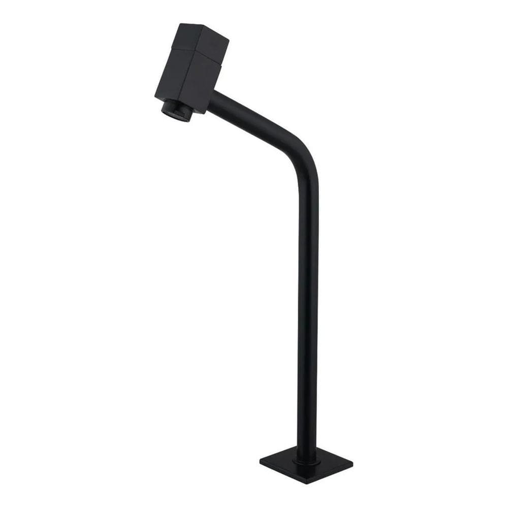 3X Torneira Link Bica Alta 45 1/4 Volta Preto Quadrada