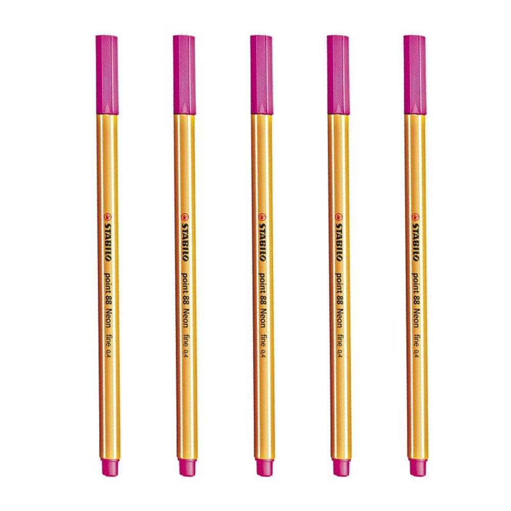 Caneta Fineliner 0.4mm Point 88/056 5 Unidades - Stabilo