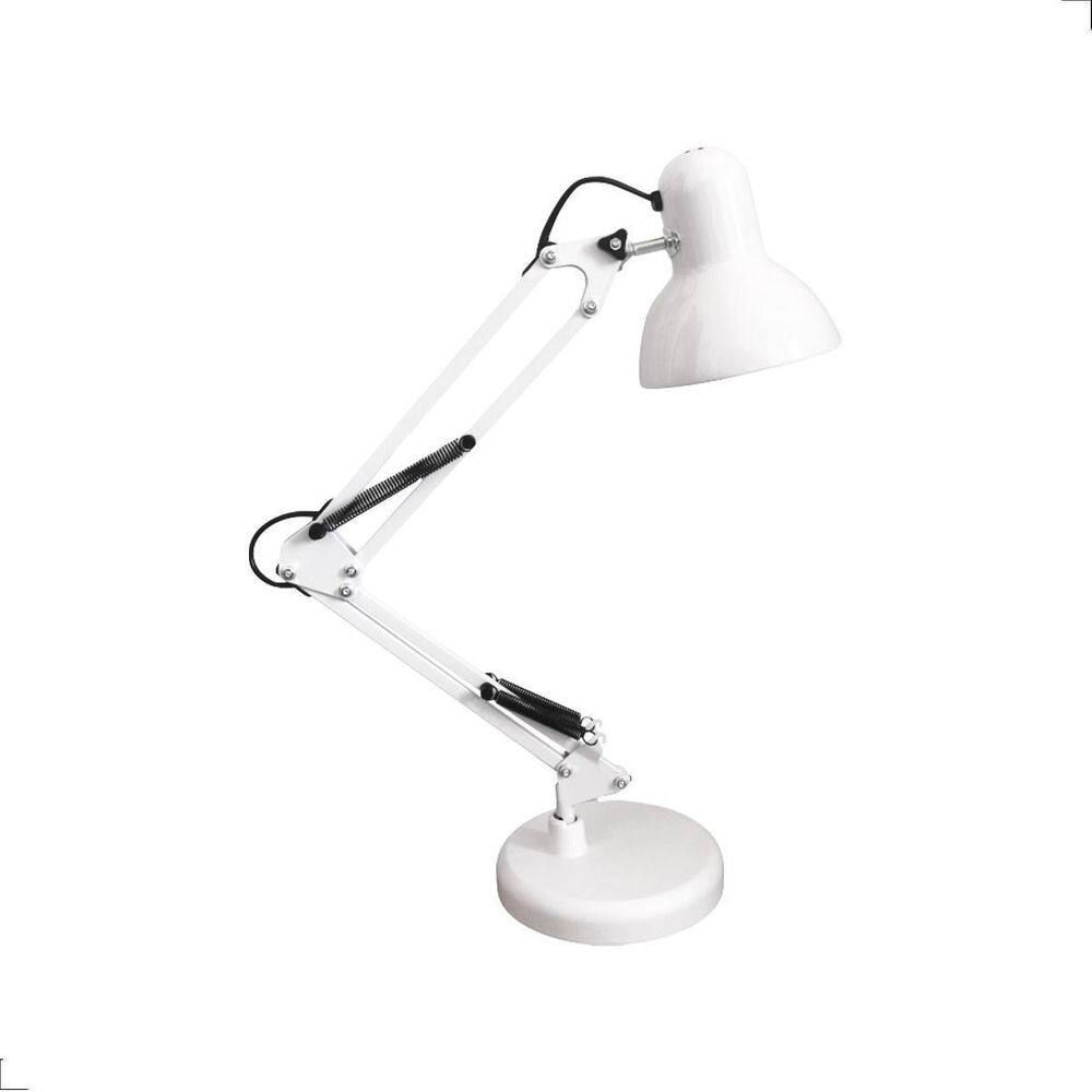 Luminária Mesa Pixar Base E27 Articulável Com Base Branco Lm