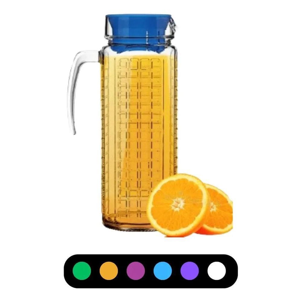 Garrafa De Vidro Com Tampa 1L Para Água Boca Larga