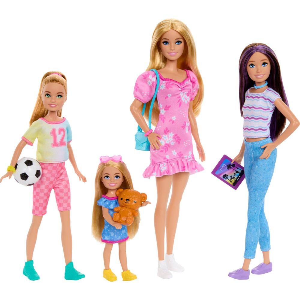 Conjunto de bonecas Barbie Sisters com roupas e acessórios