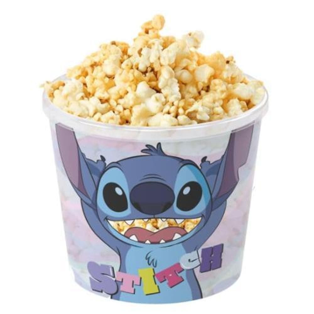 Pote Balde Para Pipoca De Plástico Decorado Stitch 2,1L