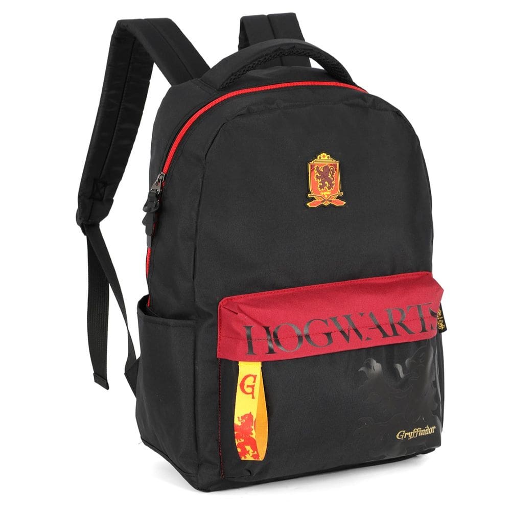 Mochila Costas Escolar Harry Potter Grifinória Preto Juvenil