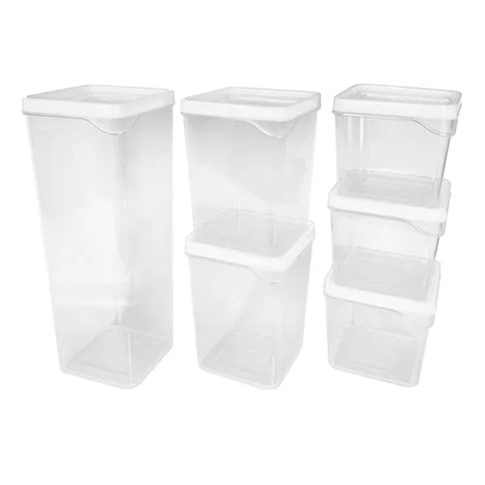 Pote Quadrado Modular Cozinha Conjunto 6 Organizador