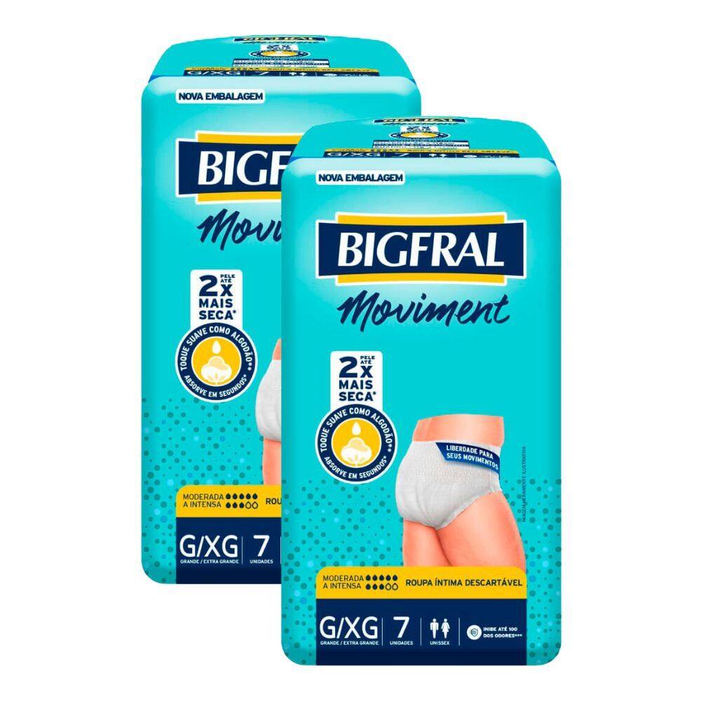 Kit 2 Roupa Íntima Bigfral Moviment G/XG 7 Unidades