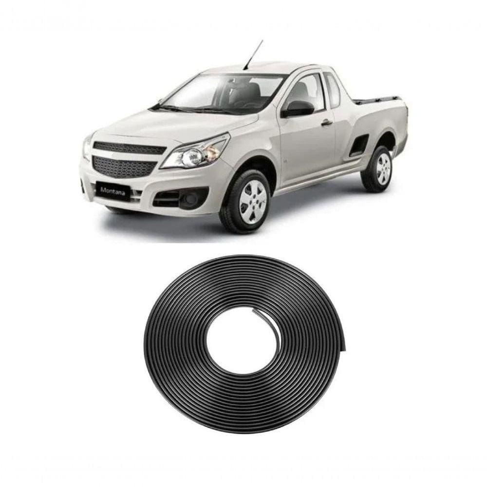 Borracha Protetora Borda Porta Preta Montana 2 Porta 5m 7x14 [f103]