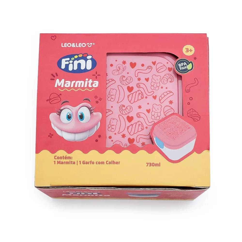 Marmita Com Trava Plástico 730Ml Fini Leo&Leo