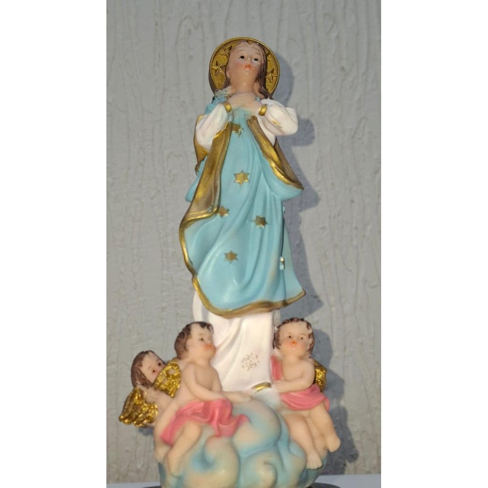 Imaculada Conceição Religiosa 20Cm De Resina Feita A Mão