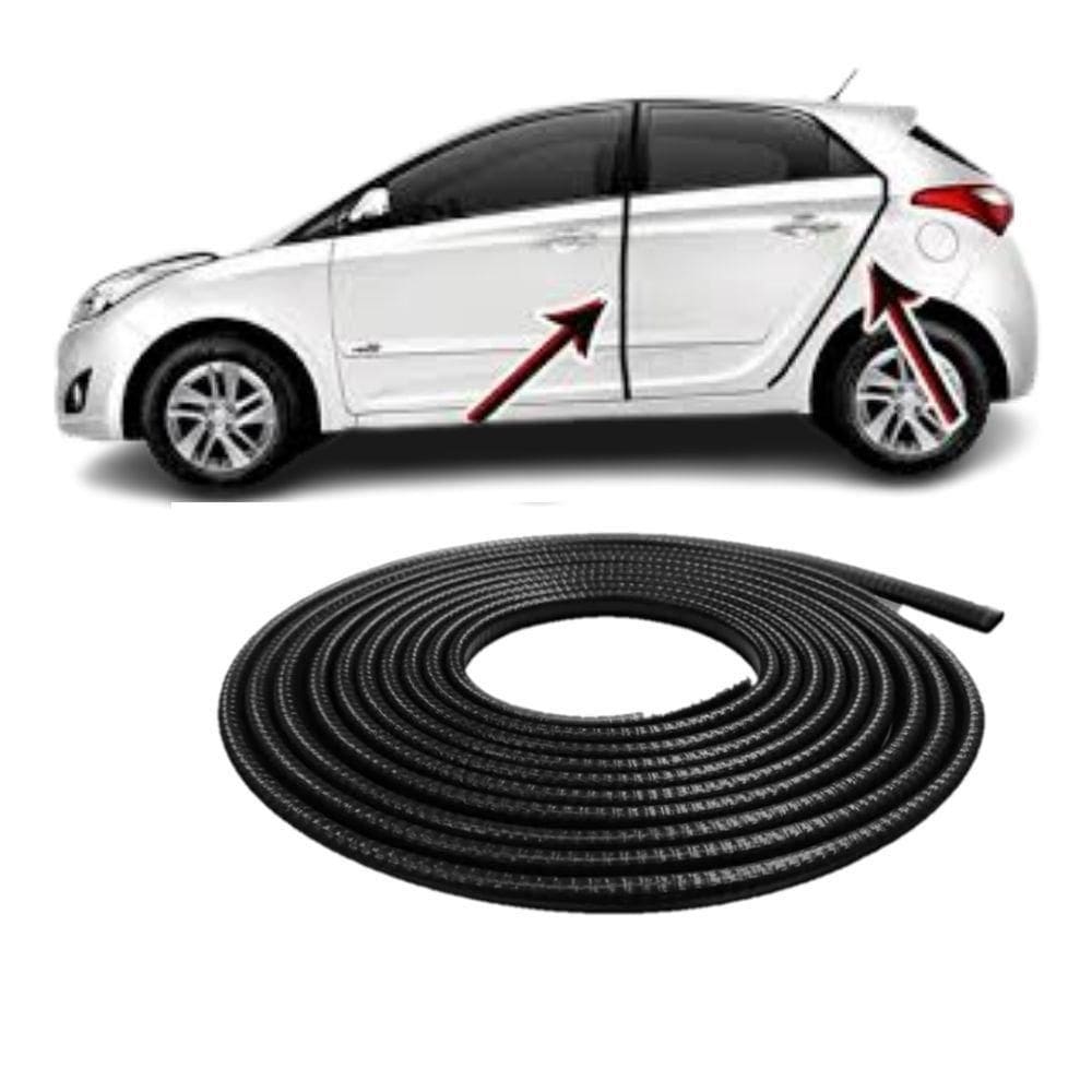 Borracha Protetora Borda Porta Preta Hb20 Hatch 5m 7x14 [f103]
