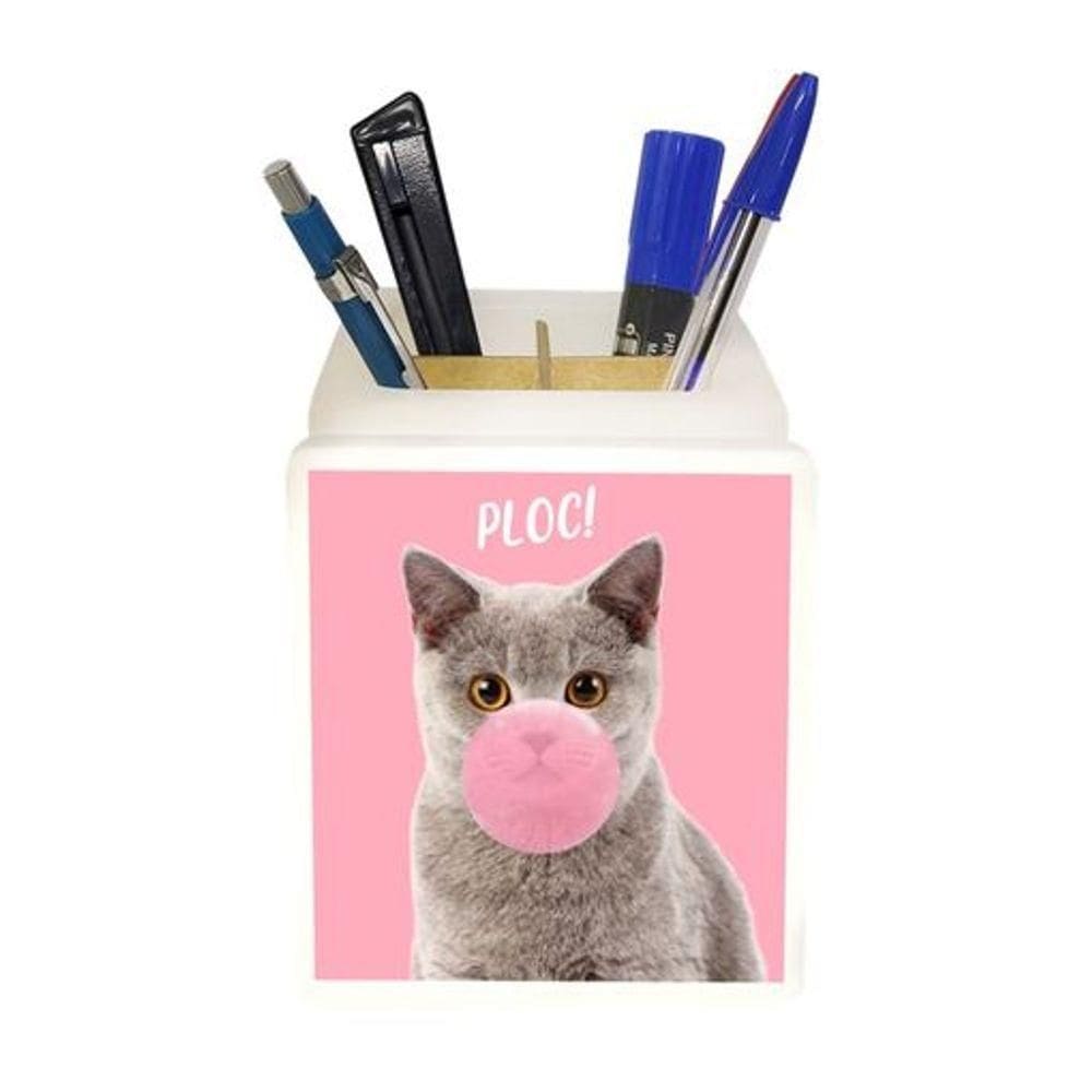 Organizador De Mesa Iluminado Gato Ploc Ploc - Estilo E Praticidade Em Seu Espaço