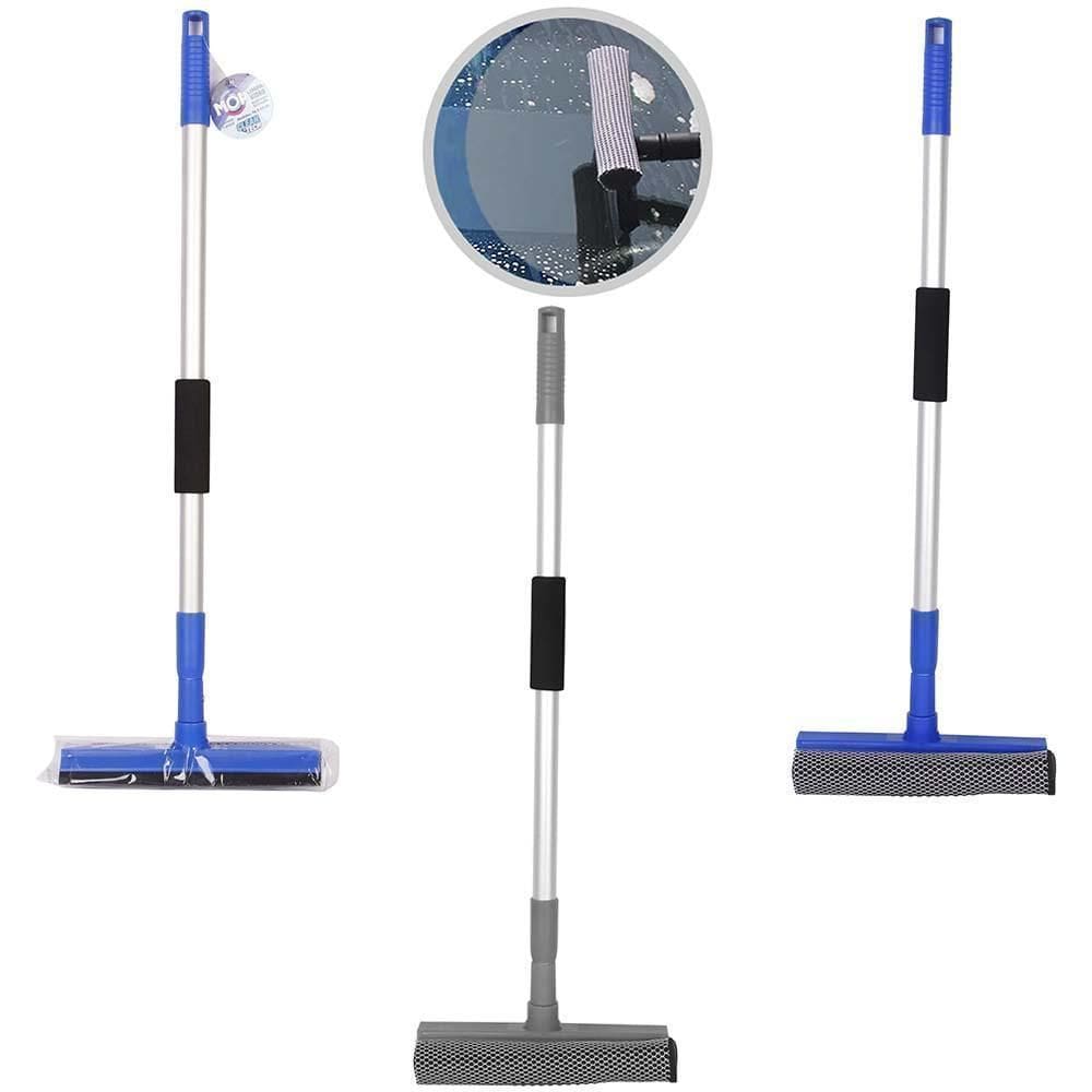 Rodo Limpa Vidro Com Espuma + Cabo Extensivel 96X20Cm