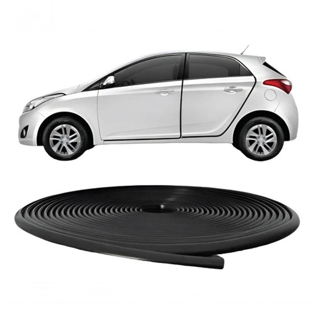 Borracha Protetora Borda De Porta Veículos 7x10mm 10m Preta [f103]