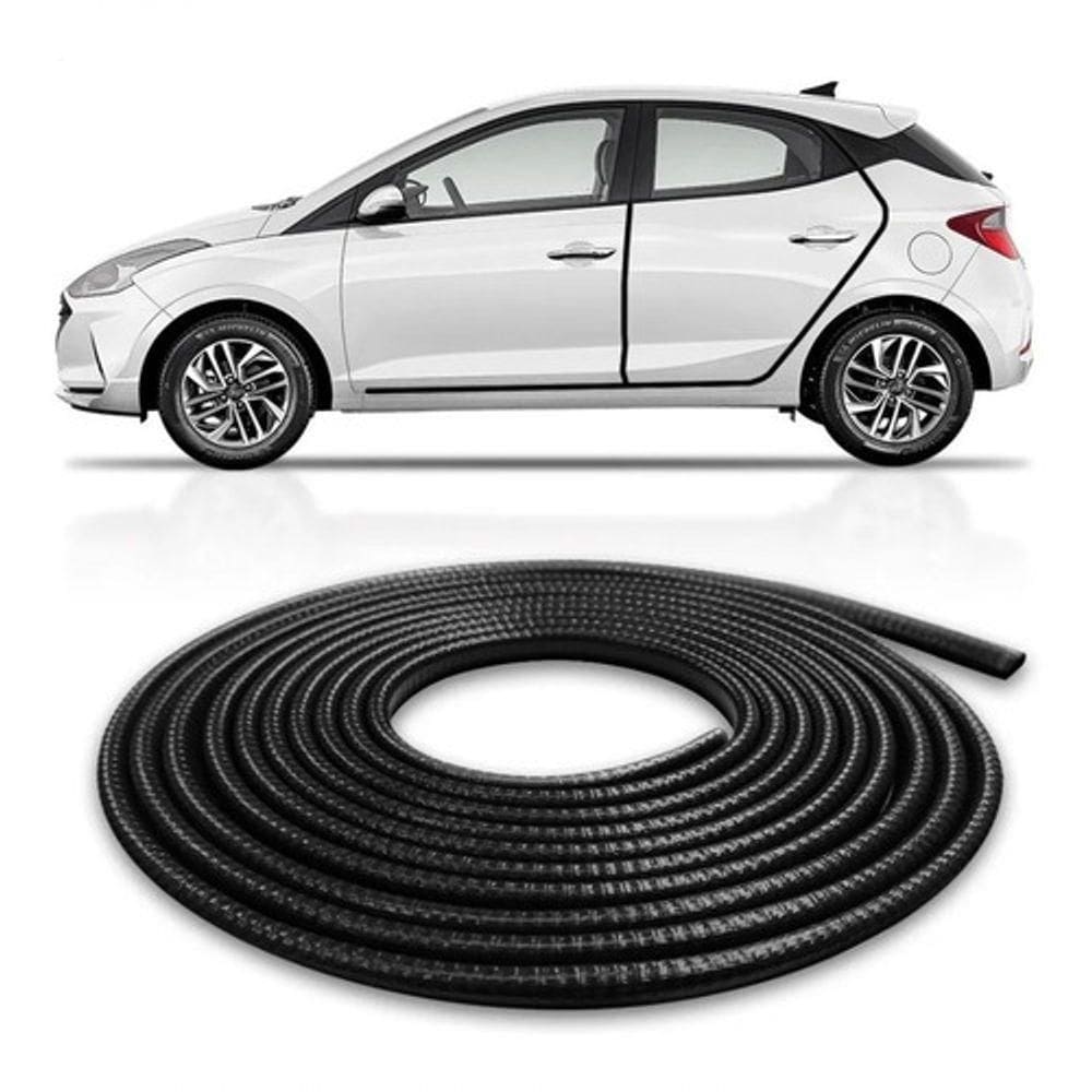Borracha Couro De Cobra Proteção Da Porta 7x14 Mm Preta 10 M [f103]