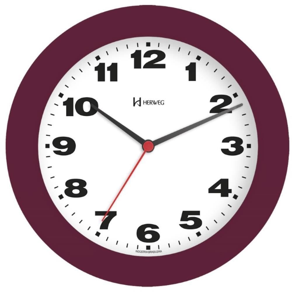Relógio De Parede Herweg Ref: 6103-045 Cor Vinho